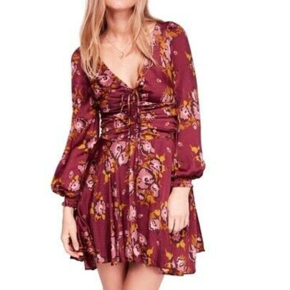 NEW Free People Morning Light Mini Dress Sz 0 - Picture 4 of 8